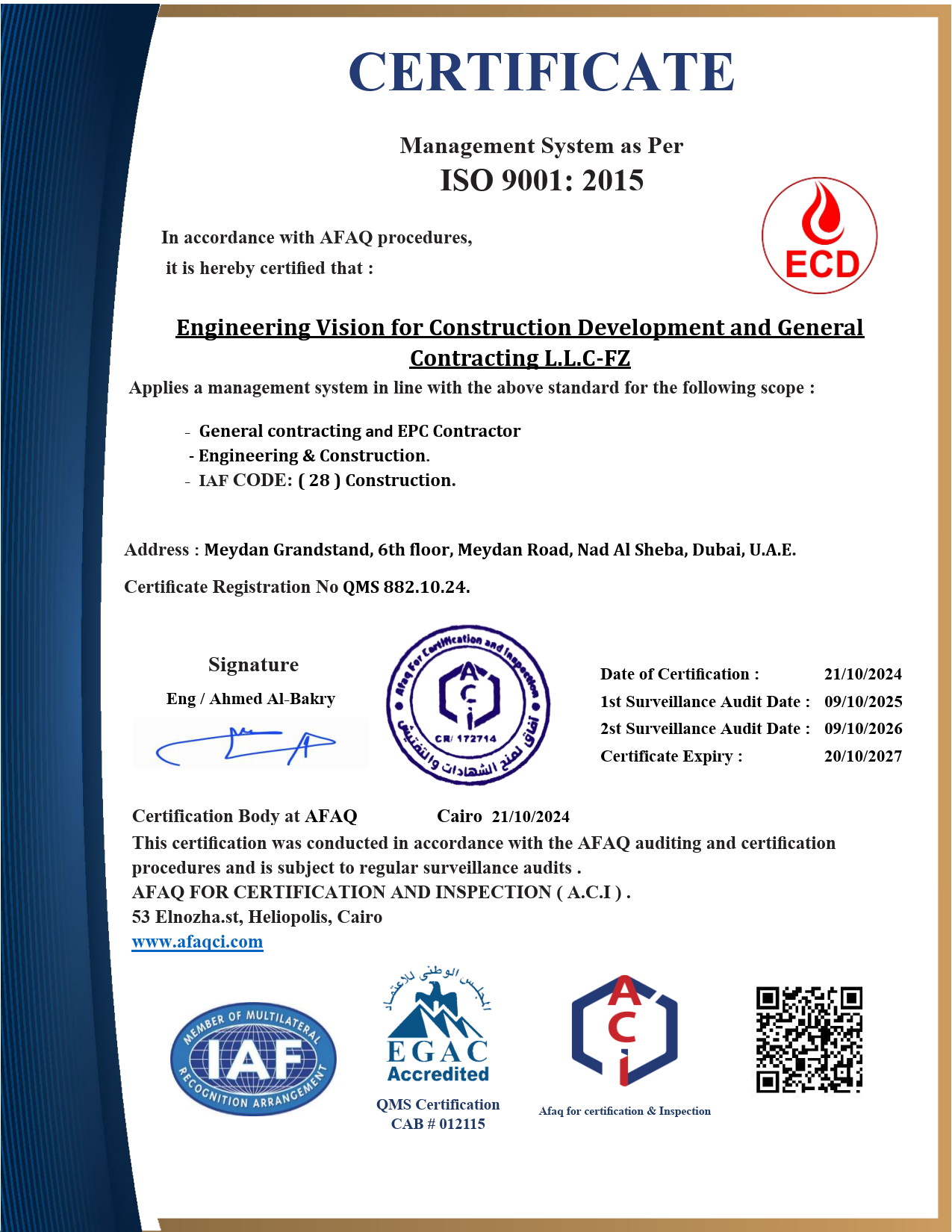 ECD Vision Achieves ISO 9001, 45001 & 14001 Certification — 1